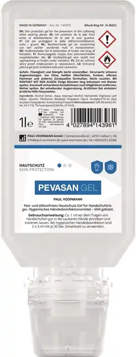 Jetzt Kaufen Hände-Desinfektionsmittel Pevasan Gel 1l Softflasche PAUL VOORMANN
