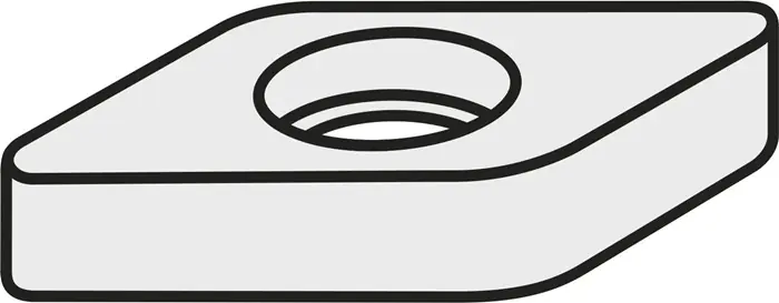 Wendeplatten-Unterlegscheibe ISO KNN 190412L:GJ11 Brutto-G.12,46g Farbe Silber VE: 10 Stück Heißes Angebot