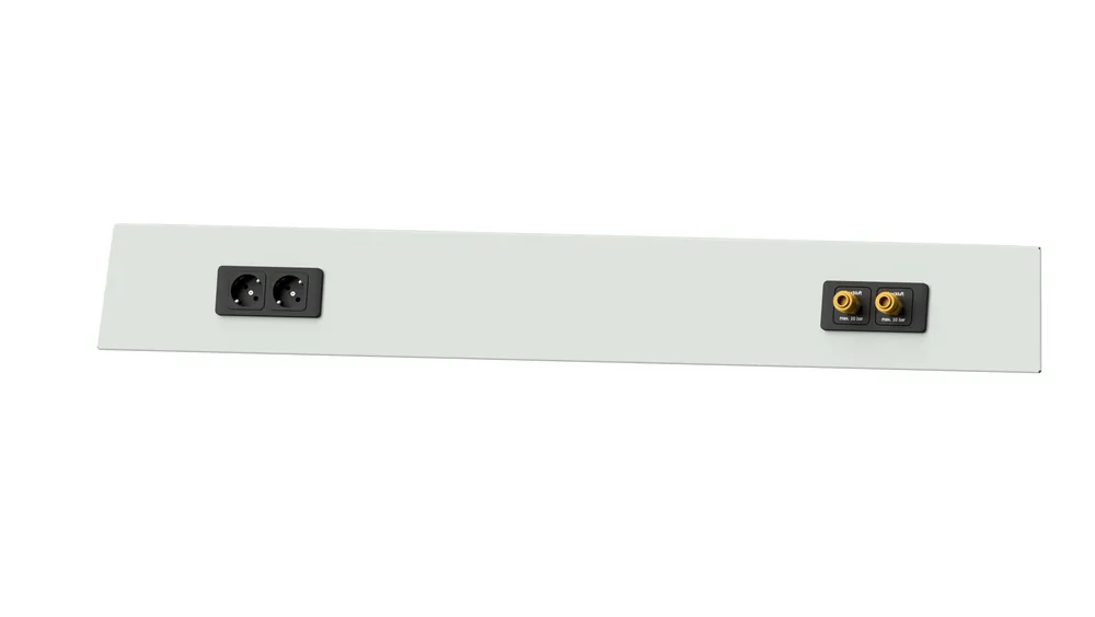 ULMIA Energiekanal 1x Doppel-Schukosteckdose + 2x Schnellkupplung für Druckluft - Achsmaß 1441 mm Jetzt Bestellen