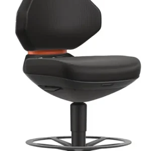 Arbeitsdrehstuhl TEXON Sitz-Stopp-Rl.u.Fußring Skintec schwarz 570-810mm BIMOS Rabatt