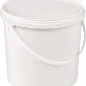 Eimer 5l PP weiß Bügelgr.u.Stülpdeckel D.225mm H.188mm Preisreduziert