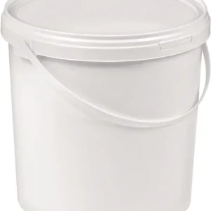 Eimer 10l PP weiß Bügelgr.u.Stülpdeckel D.270mm H.265mm Letzte Chance