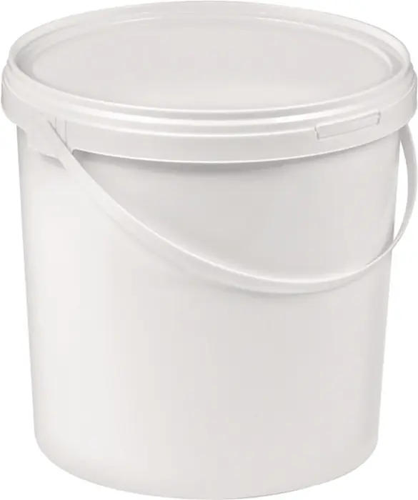 Eimer 10l PP weiß Bügelgr.u.Stülpdeckel D.270mm H.265mm Letzte Chance