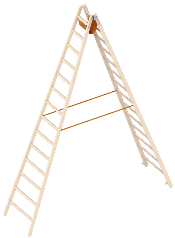 Direkt Vom Hersteller Layher Holzstehleiter 1038 beidseitig begehbar