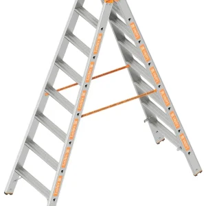 Layher Stufenstehleiter TOPIC 1043 Aluminiumleiter beidseitig begehbar Bestseller