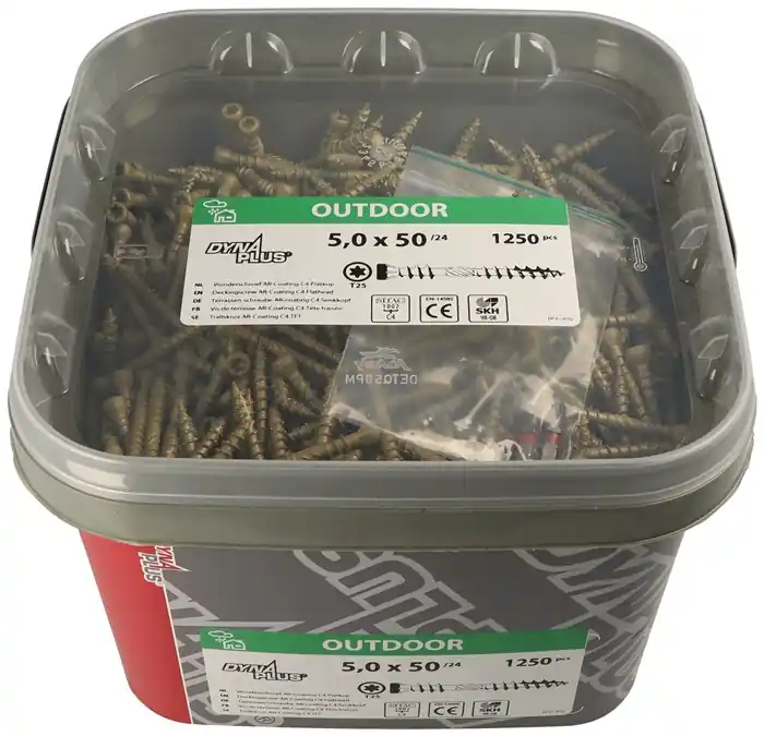 Geprüft Terrassenschraube 5x50mm TX-25 AR 25mm DYNAPLUS VE: 24 Stück