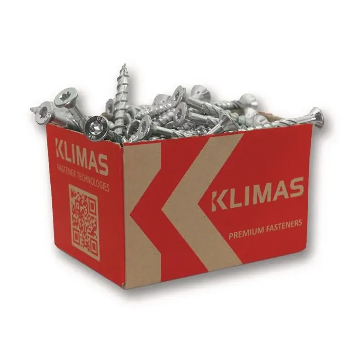 Preisknaller Spanplattenschr.8x320 Senkkopf hell verz.TORX KLIMAS VE: 200 Stück