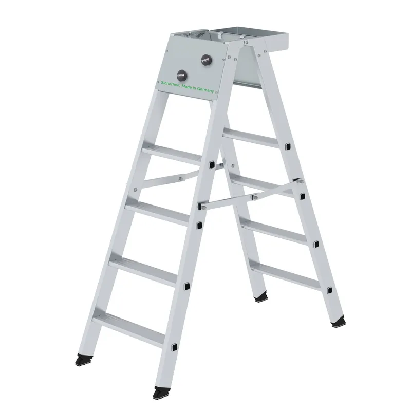 Neu MUNK Sicherheits-Stufen-Stehleiter Aluminium