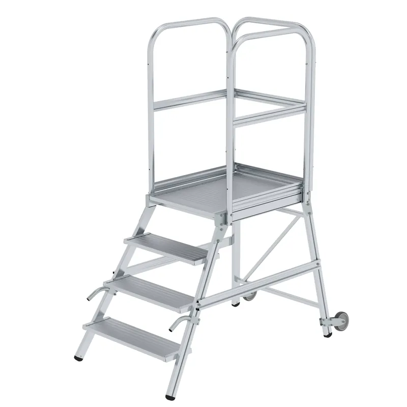 Top-Seller MUNK Podesttreppe einseitig begehbar mit Rollen und Griffen