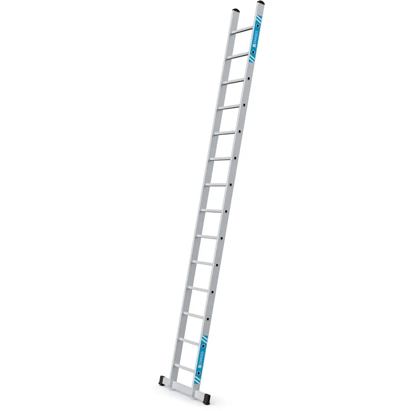 Echt ZARGES Gebördelte Sprossen-Anlegeleiter Stella L - Aluminium natur