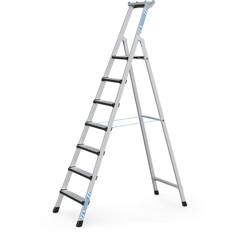 ZARGES Geschraubte Stufen-Stehleiter Comfortstep S - Aluminium eloxiert Preisknaller