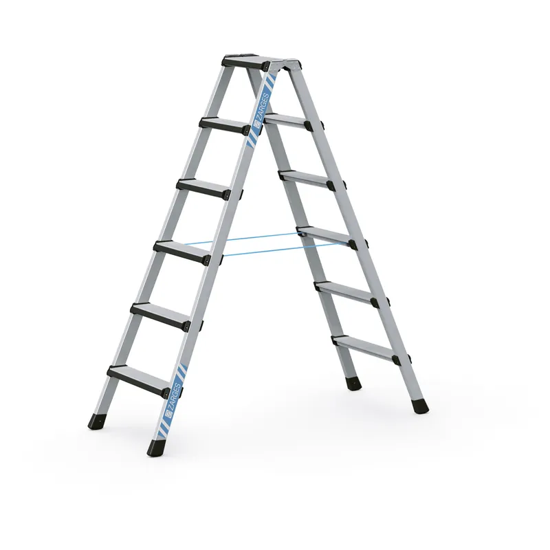 ZARGES Geschraubte Stufen-Stehleiter Comfortstep B - Aluminium eloxiert Zertifiziert