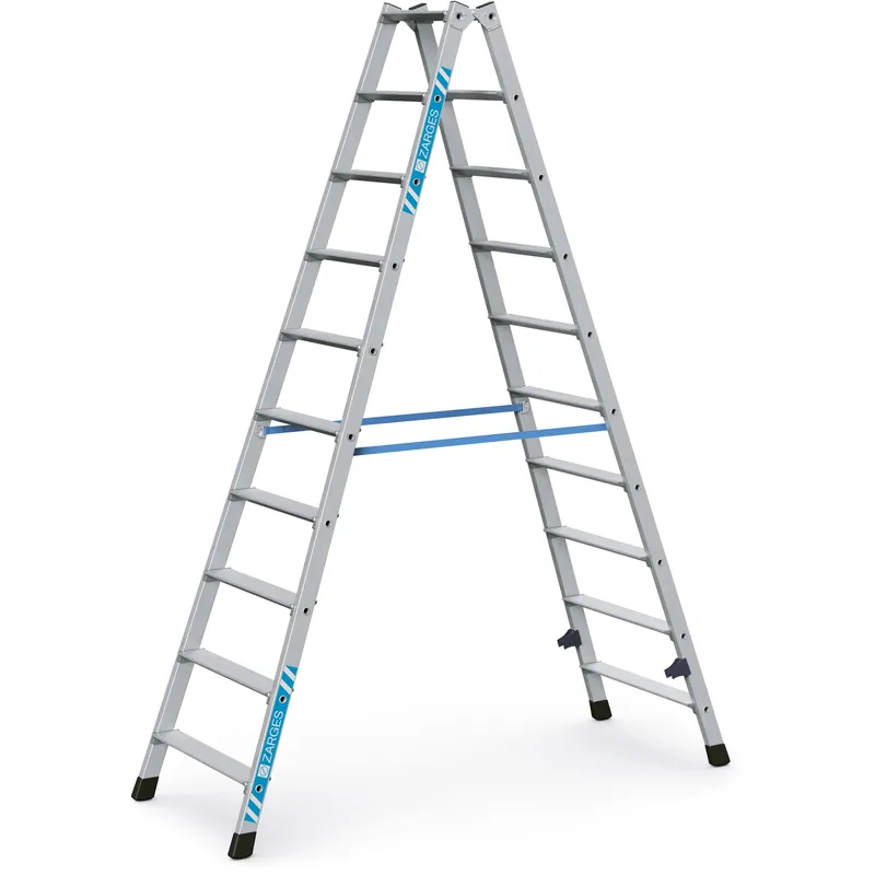 ZARGES Gebördelte Stufen-Stehleiter Nova B - Aluminium natur Bestseller