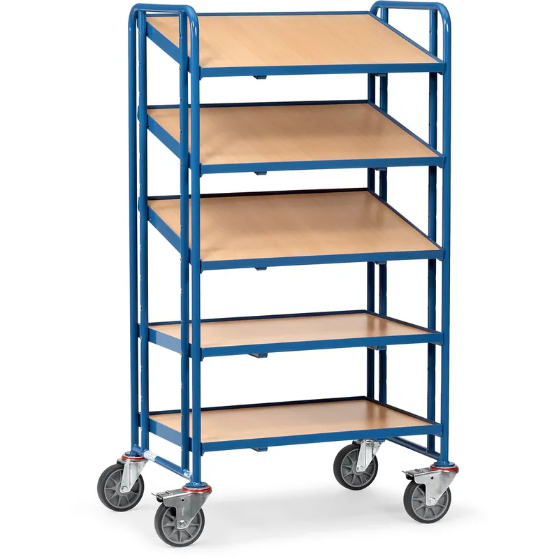 fetra Eurokastenwagen pulverbeschichtet blau/RAL 5007 mit TPE-Bereifung Neuheit