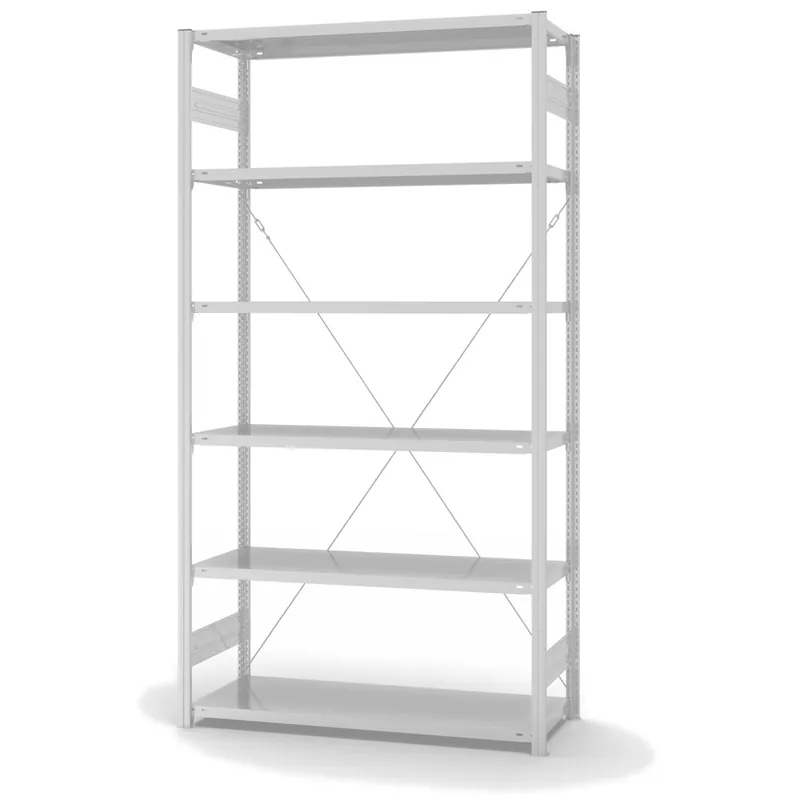 Markenprodukt hofe Fachbodenregal zur Einseitigen Nutzung - Stecksystem ORION PLUS