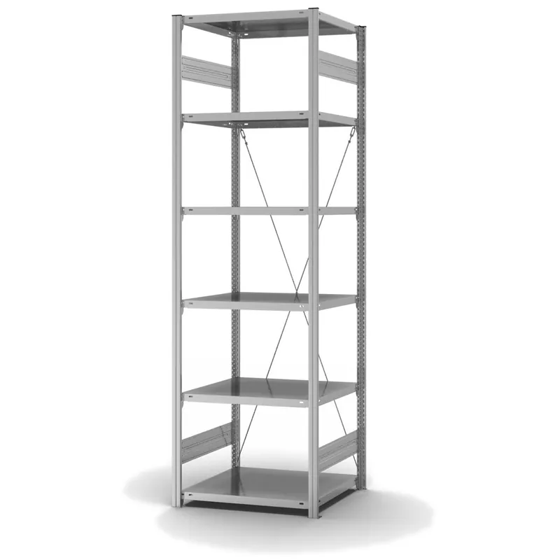 Markenprodukt hofe Fachbodenregal zur Einseitigen Nutzung - Stecksystem ORION PLUS