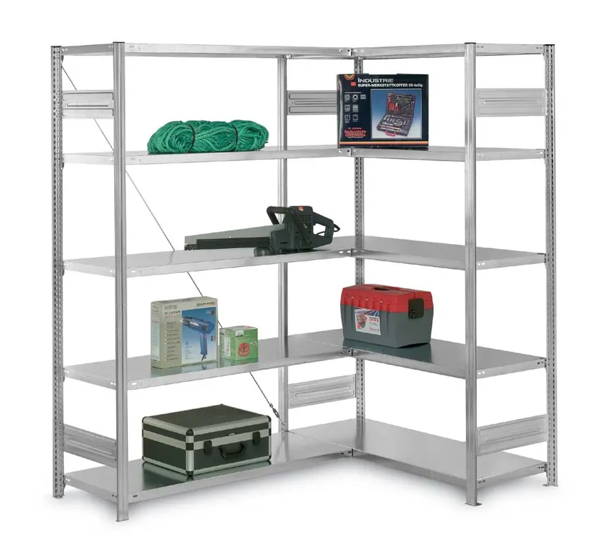 Top-Preis hofe Eck-Fachbodenregal zur Einseitigen Nutzung - Stecksystem ORION PLUS