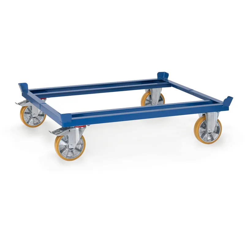 Markenprodukt fetra Paletten-Fahrgestell mit Polyurethan-Bereifung Tragkraft 1050 kg