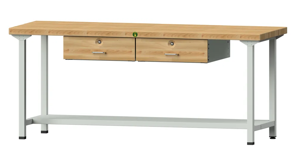 Saisonangebot ULMIA-Arbeitstisch mit Buche-Massiv-Platte