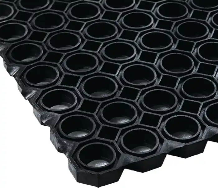 Gum.Wabenmatte B.1m L.1,5m D.22mm schwarz NR/SBR o.Gewebeeinlage Kracherpreis