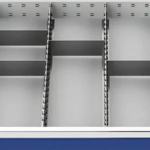Preisknaller Schubladenunterteilungsmaterial Front-H.200mm 2 Längs-/4 Querteiler