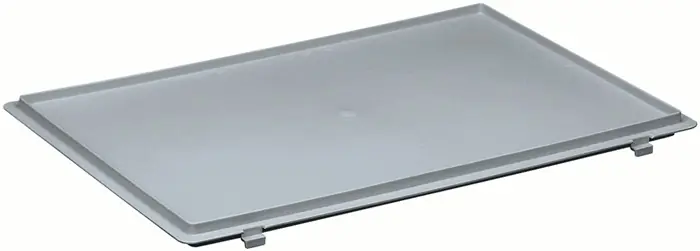 Neu Scharnierdeckel PP L300xB200mm grau f.Transportstapelkasten LOCKWEILER