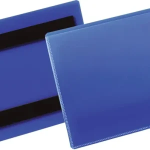 Aktuell Etikettentasche B148xH105mm blau magn.50 DURABLE