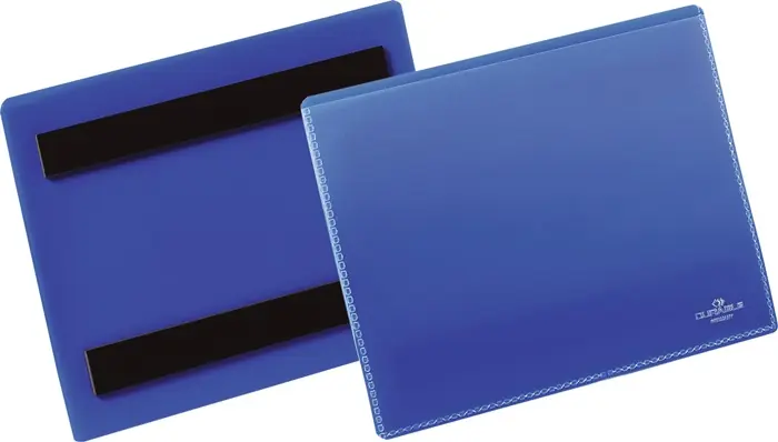 Aktuell Etikettentasche B148xH105mm blau magn.50 DURABLE