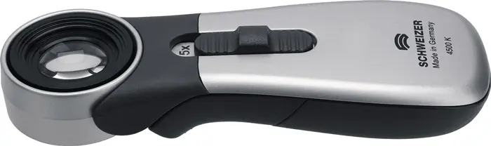Highlight Handleuchtlupe Tech-Line CLASSIC Vergr.15x LED Linsen-D.16,3mm SCHWEIZER