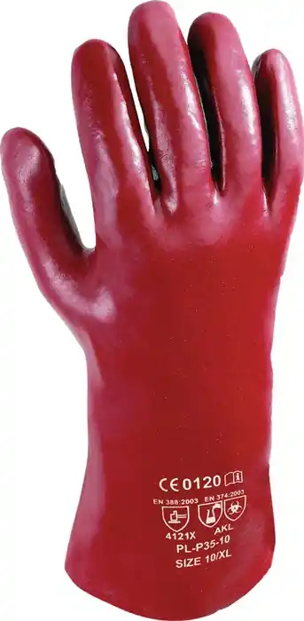 Geprüft Chemiehandschuh Pirat Gr.10 rotbraun EN 388,EN 374 PSA III ASATEX VE: 12 Paare
