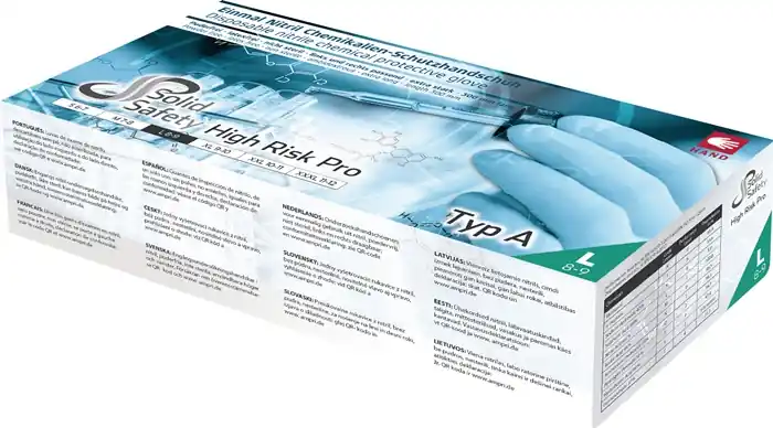 Einw.-Handsch.HighRisk Pro Gr.M blau PSA III Nitril Begrenztes Angebot