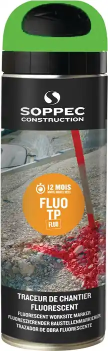 Baustellenmarkierspray FLUO TP neongrün 500ml Spraydose SOPPEC VE: 12 Stück Highlight