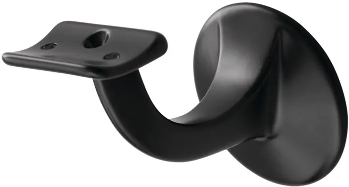 Handlaufträger 3501 Alu.ku.-besch.schwarz D.Wandplatte 56mm Preisknaller