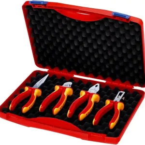 Echt Zangensatz Kompakt-Box Inh.4tlg.VDE Kunststoffkoffer KNIPEX