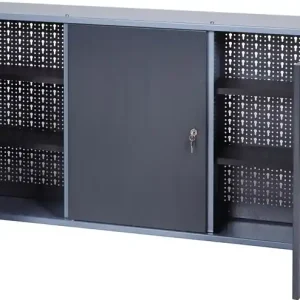 Werkzeugschrank H600xB1200xT200mm silber anth.3 Lochrückwände,3 Türen Top-Angebot