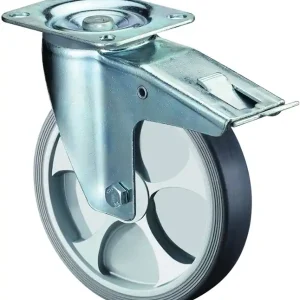 Lenkrolle m.Festst.D.80mm Trgf.100kg m.Festst.Ku.104x80mm BS ROLLEN Direktkauf