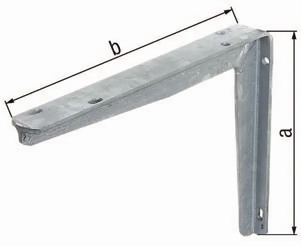 Konsole L.250mm H.200mm STA roh TZN Trgf.225kg GAH Geprüft