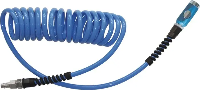 Spiralschlauchset ID 6,5mm AD 10mm L.7,5m Sicherheitskuppl.DN 7,4 EWO Preis Gesenkt