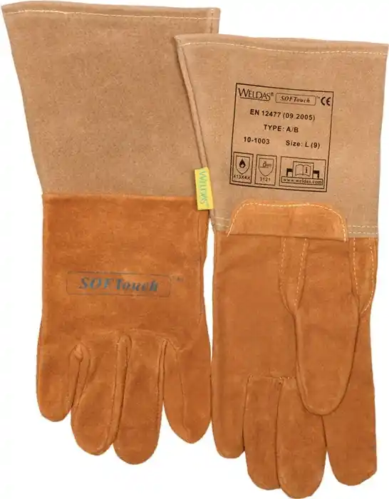 Schweißerhandschuhe Gr.XXL (10,5) orange Schweins-/Wildleder/Softtouch 5 PA VE: 5 Paare Bestseller