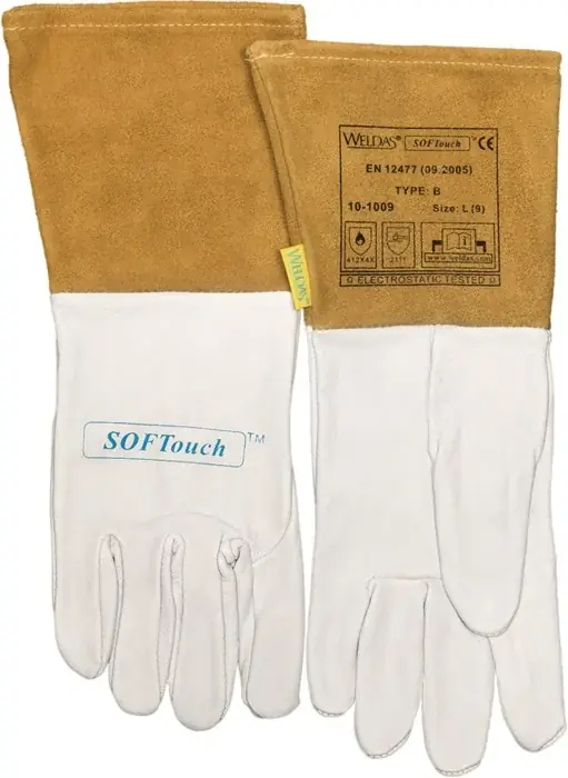 Letzte Chance Schweißerhandschuhe Gr.XL (9,5) natur/orange 5 PA VE: 5 Paare