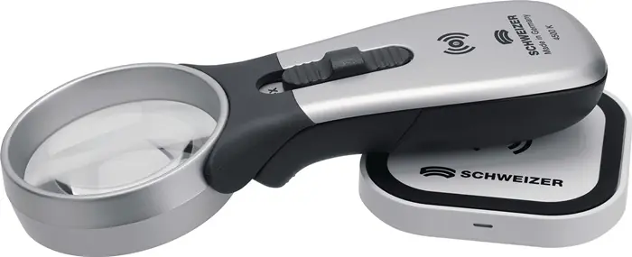 Schneller Versand Handleuchtlupe Tech-Line Induktion Vergr.4x LED Linsen-Ø 55mm SCHWEIZER