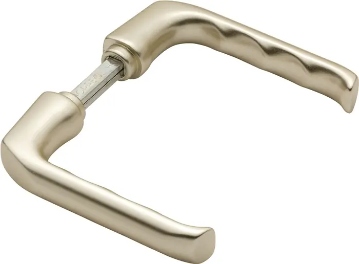 Sonderaktion Türdrückerpaar London 113 Alu.F2 o.Rosetten 4-KT.8mm HOPPE