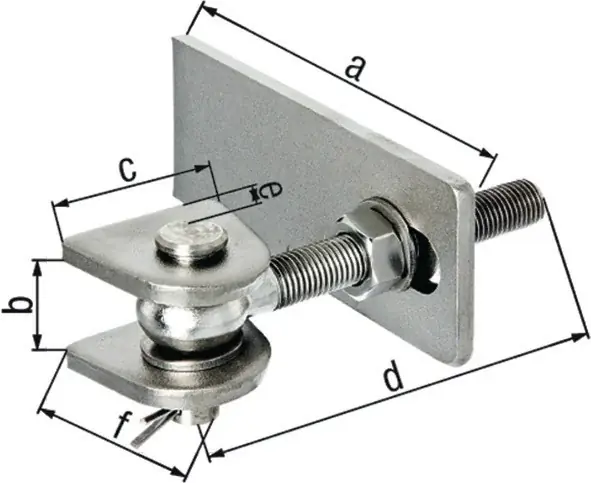 Verstellbares Torband 146x23x55x130x28x50mm VA Btl.GAH Neue Kollektion