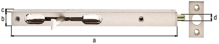 Rohrkantriegel L.250mm B.20mm H.15mm STA silber m.Schließbl.GAH Neue Kollektion