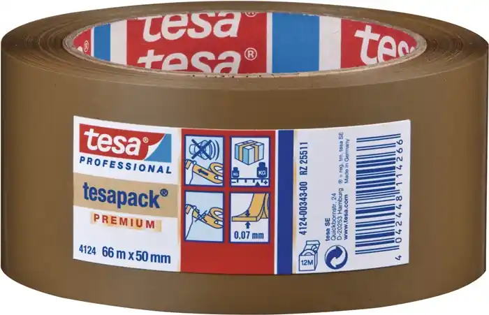 Bestseller Verpackungsklebeband PVC tesapack® 4124 chamois L.66m B.50mm Rl.TESA VE: 6 Stück