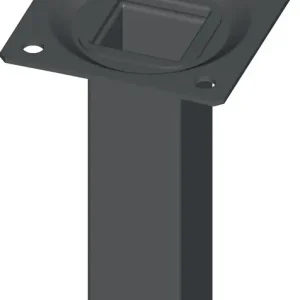 Ausverkauf Möbelfuß schwarz RAL 9005 25x25mm H.300mm Platte ALFER ALUMINIUM VE: 4 Stück