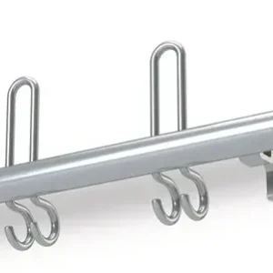 Saisonangebot Wandgarderobe Alu.F2 8 Hut-/16 Mantelh.L.1600mm Hakenabstand 200mm