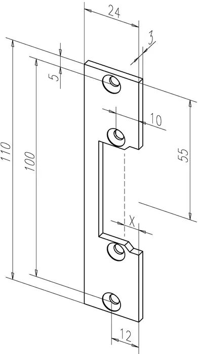 Top-Seller Flachschließbl.106 VA ma ktg.B.24xL.110mm DIN L/R ASSA ABLOY