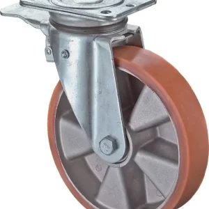 Preiswert Lenkrolle m.Festst.D.160mm Trgf.600kg m.Platte Kugell.Guß-PUR BS ROLLEN