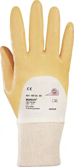 Handschuhe Monsun 105 Gr.10 curry BW-Trikot m.Nitril EN 388 PSA II HONEYWELL VE: 10 Paare Sichere Zahlung